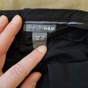 Used Men's size 34 waist black dress pants H&M